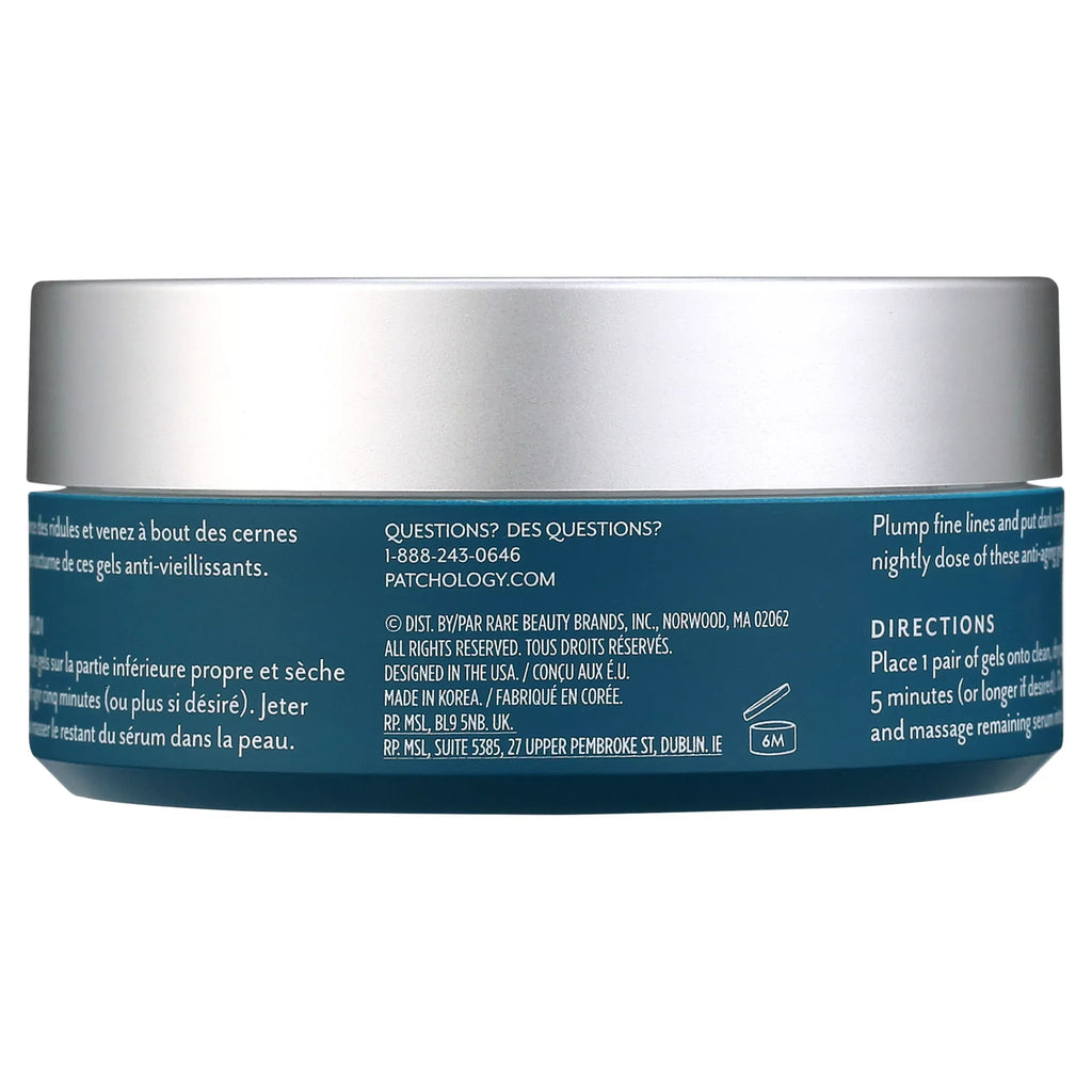 Patchology FlashPatch Restoring Night Under Eye Gels Eye Masks, 30 Count