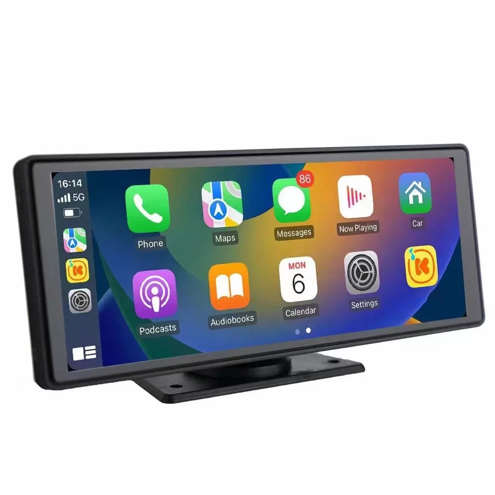 ammoon Multi language Car Video Recorder BT AUX Car Console, Front and Rear Dual Cameras, Mobilephone Control