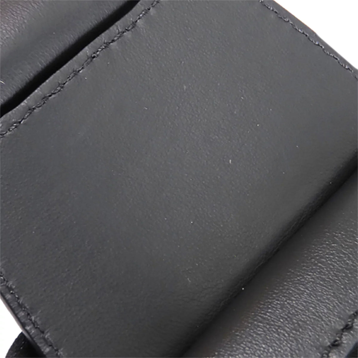 Pre-Owned Authenticated Fendi Stripes Convertible Baguette Nylon Fabric Black Satchel Unisex (Good)