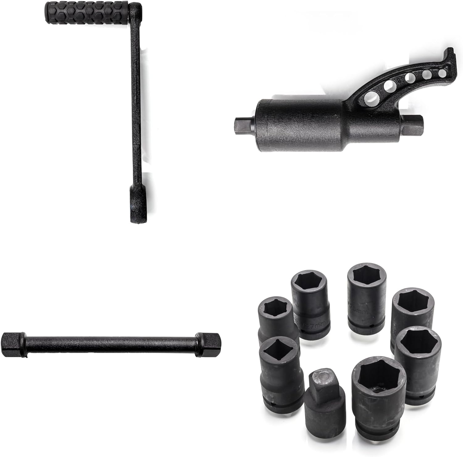 1:58 Heavy Duty Torque Multiplier Set 4800 NM Lug Nut torque Set Lugnut Remover with Case Labor Saving Tool 8pcs Socket Black