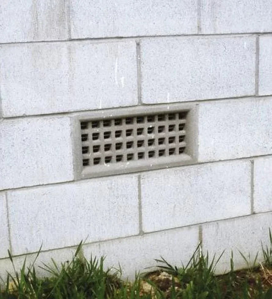 16"w X 8"h Crawl Space Aluminum Exterior Vent for Walls & Crawlspace - Rain & Waterproof Air Vent with Screen Mesh - HVAC Grille - Brown Outer Dimensions 17.5w x 9.5h