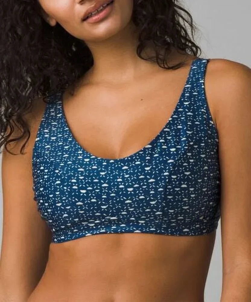 prAna Abella Size Small (S) 34 D-Cup Underwire Bikini Top Deep Indigo Cha Cha