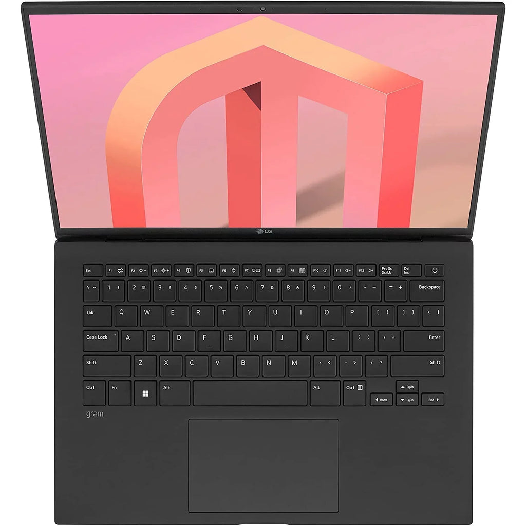 Open Box LG gram (2022) 14Z90Q Ultra Lightweight Laptop, 14" 1920 x 1200 IPS Display, Intel Evo 12th Gen i7-1260P, 16GB LPDDR5 RAM, 512GB SSD, FHD Webcam, Wi-Fi 6E, Thunderbolt 4, Windows11, Black