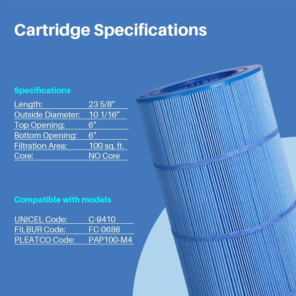 Filters4you- F4Y- PLF100A-M Filter Replacement for Models 19916, AK-8003, 10101, XLS-903, FC-0686, FC-0686M, PAP100-M4 Filter Cartridges, 1 pack