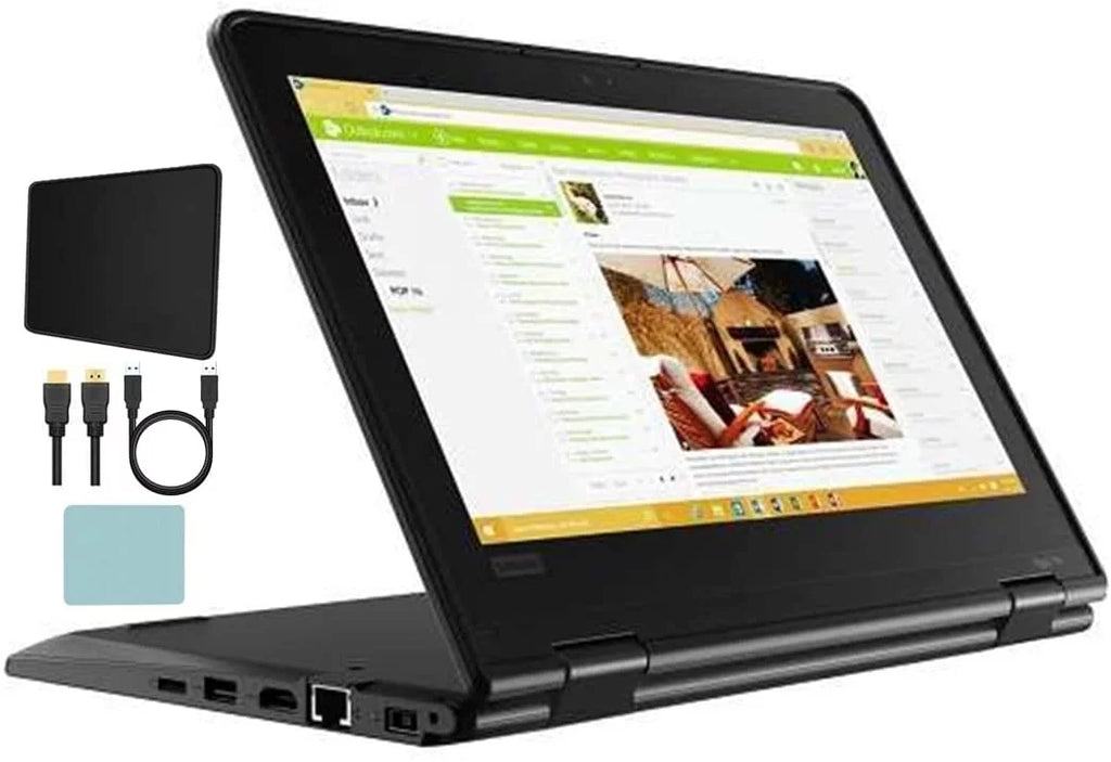 Lenovo ThinkPad Yoga 11E 2-in-1 HD Touchscreen Laptop PC, Intel Celeron N4120 Processor, 4GB RAM, 128GB SSD, Webcam,Stereo Speakers, USB-C, HDMI, WiFi, Windows 10 Pro, Mazepoly Accessories
