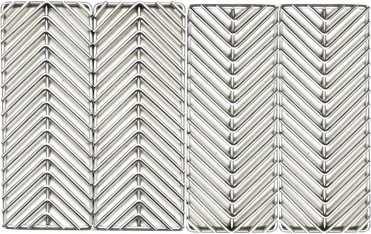GRILLJOB 4 Pack V-Style Cooking Grate Stainless Steel 304 BBQ Grill Burners for Cal Flame Cal Flame P-Series, G-Series, and Convection Gas Grills