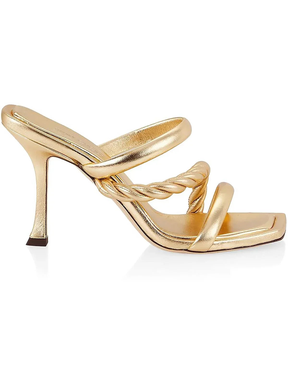 Jimmy Choo Womens Diosa 90 Leather Slip On Heels