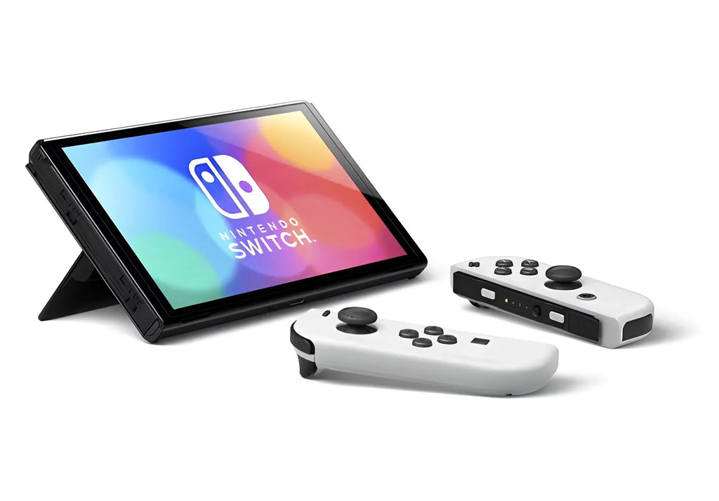 Nintendo Switch OLED White - Mario Kart 8 Deluxe - Character Group Luigi, Peach + 128GB Card & More