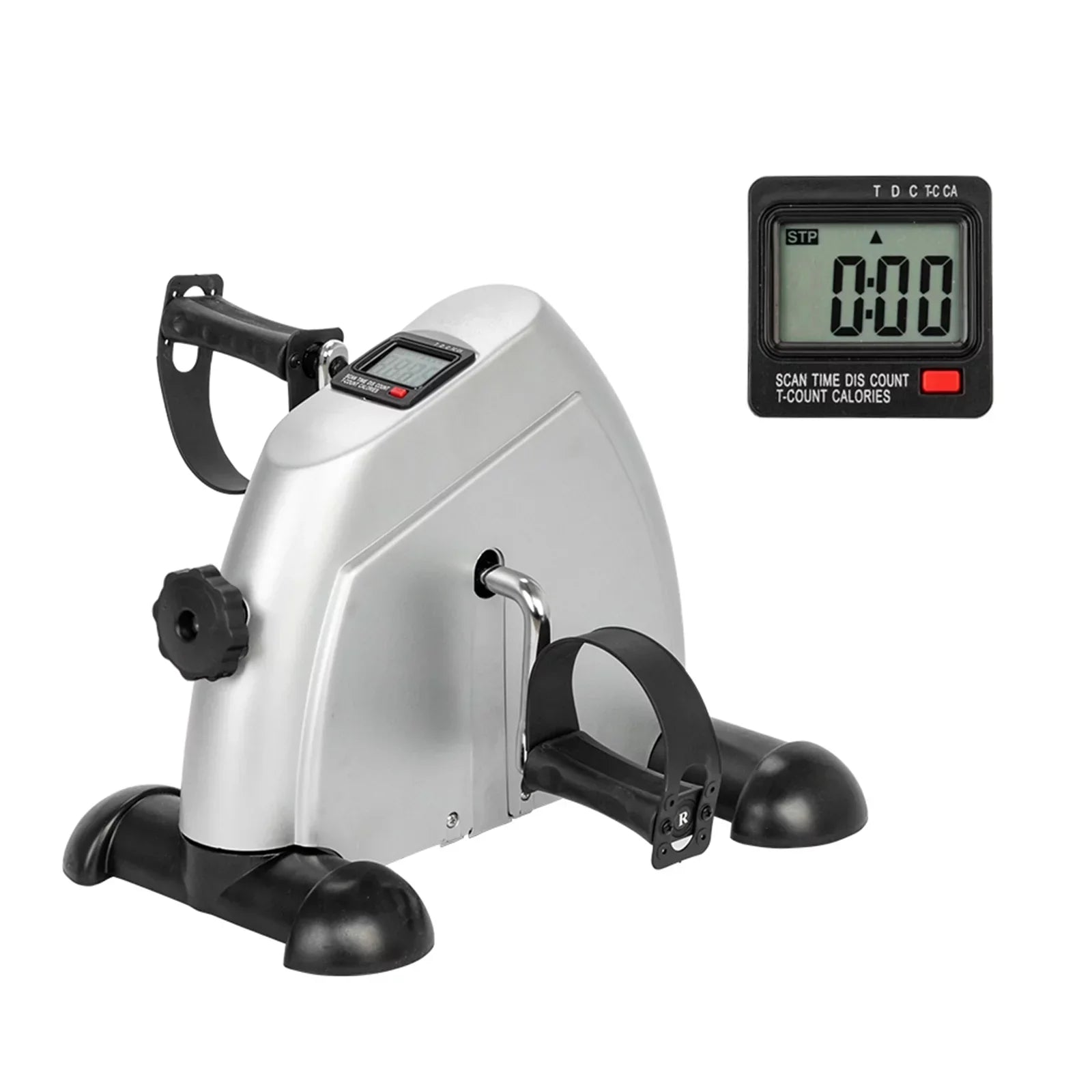Home Use Hands and Feet Trainer Mini Exercise Bike Silver