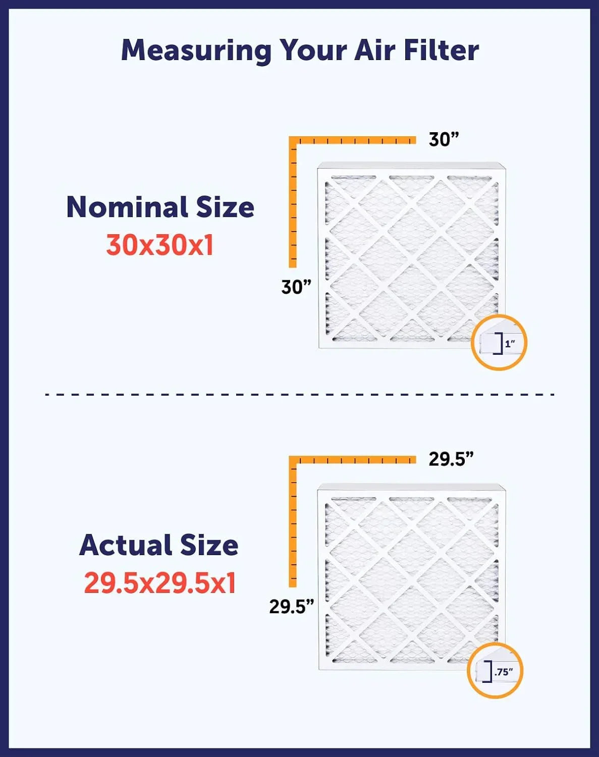 Filter King 9x51x1 Air Filter | 4-PACK | MERV 8 HVAC Pleated A/C Furnace Filters | MADE IN USA | Actual Size: 9 x 51 x .75"