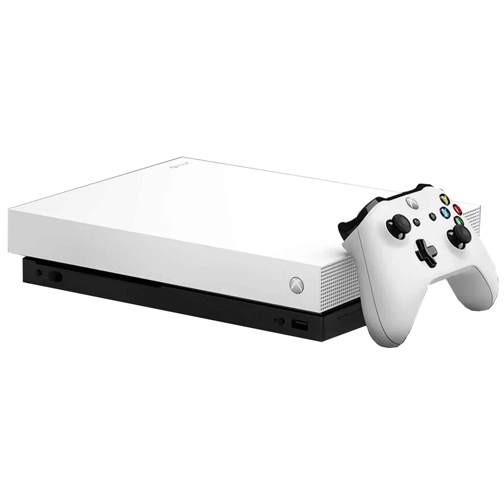 Microsoft Xbox One X 1TB Gaming Console White Included BOLT AXTION Bundle Like New