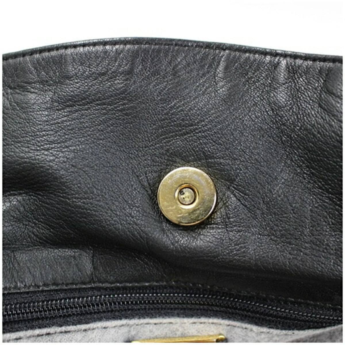 Pre-Owned LOEWE Anagram Shoulder Bag Leather Black Women's Soft (Fair)