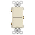 Legrand RCD11LACC6 Pass & Seymour Radiant 2 Single-Pole Switch, 15A, Light Almond - Quantity 6