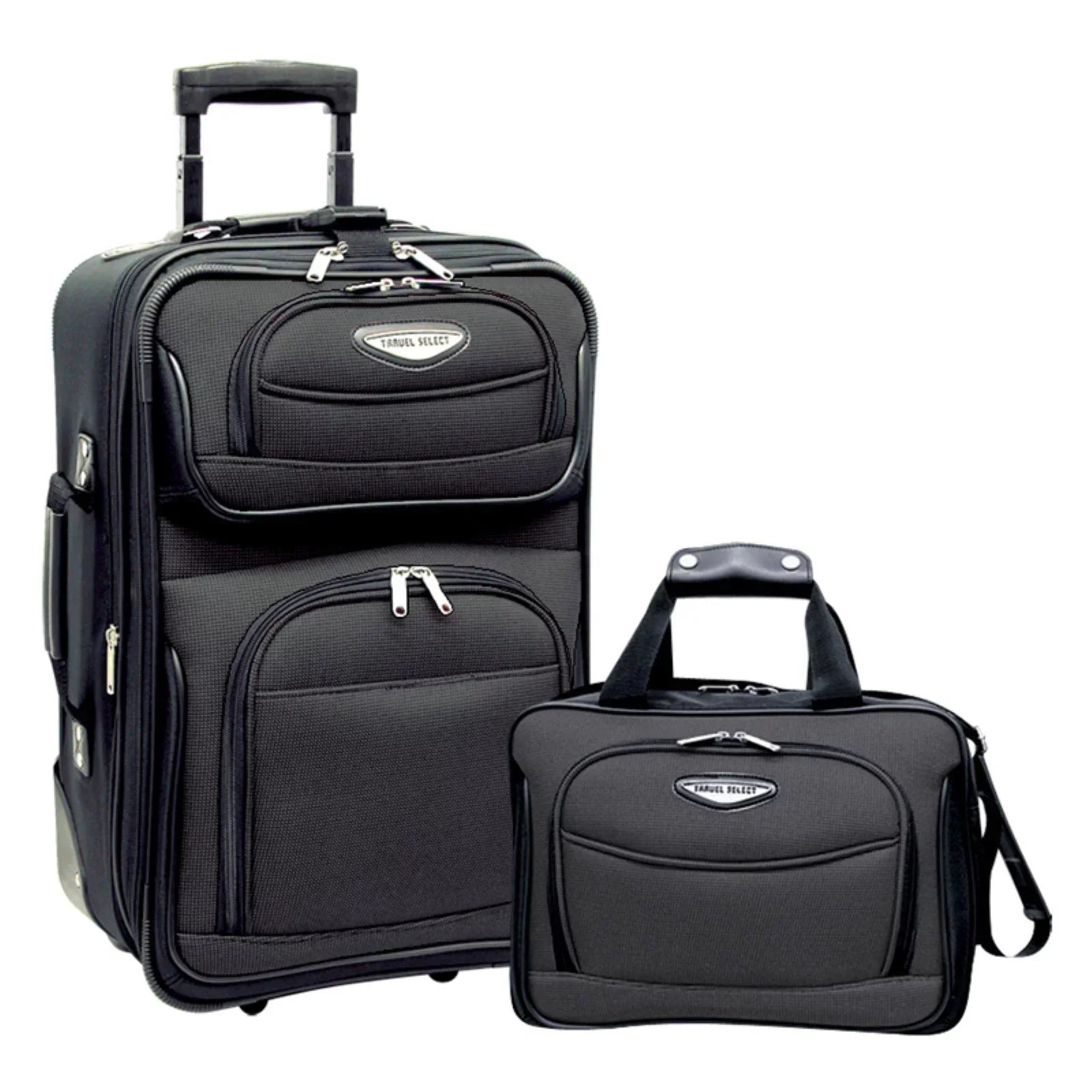 Travel Select Amsterdam Expandable Rolling Upright Luggage, Orange, 2-Piece Set