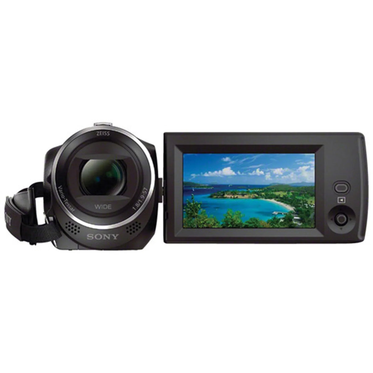Sony HDR-CX405 HD Handycam Camcorder Video Recording with 32GB Micro SD Memory Card + Charger + Case + Tripod + ZeeTech Accessory Bundle
