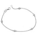 Harry Chad Enterprises 58802 14K White Gold Chain Yard Of Diamond 2 CT Round Cut Bracelet