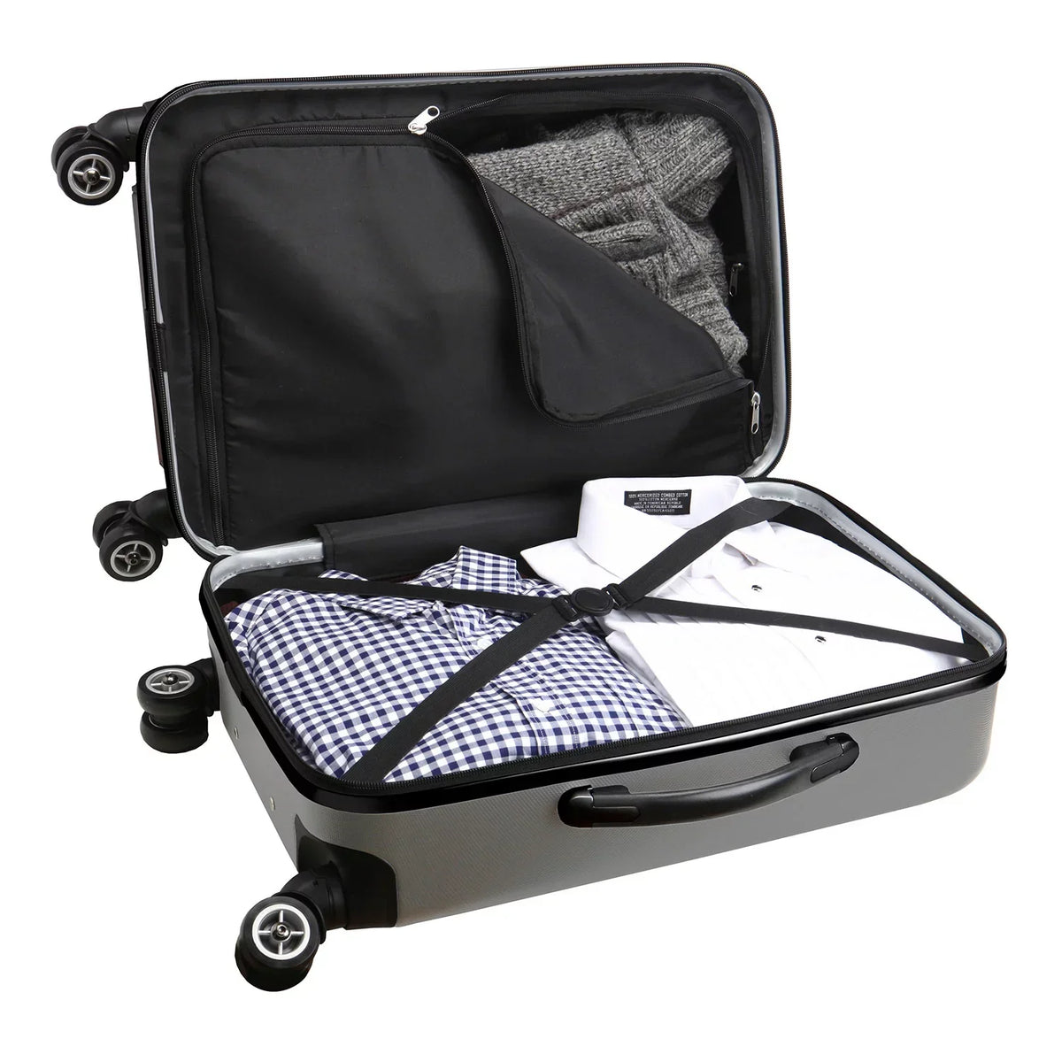 MOJO Silver Pitt Panthers 21" 8-Wheel Hardcase Spinner Carry-On Luggage