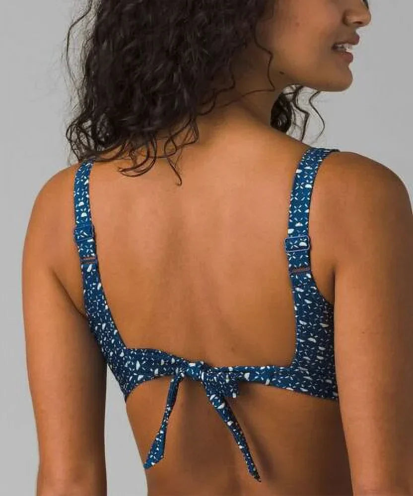 prAna Abella Size Small (S) 34 D-Cup Underwire Bikini Top Deep Indigo Cha Cha