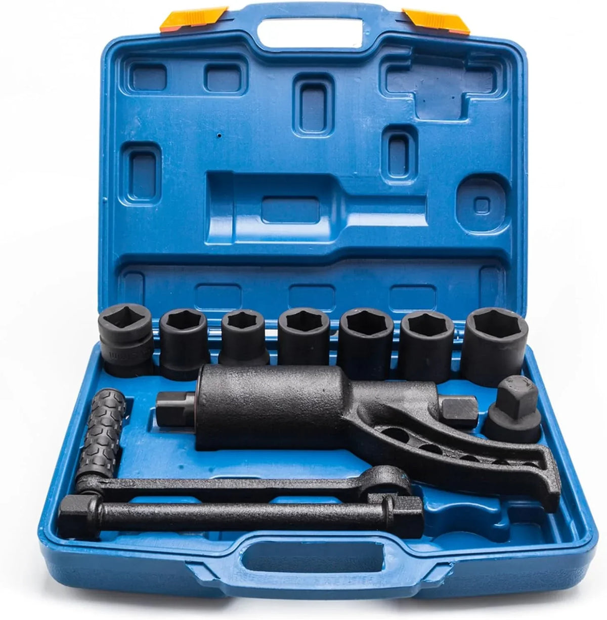 1:58 Heavy Duty Torque Multiplier Set 4800 NM Lug Nut torque Set Lugnut Remover with Case Labor Saving Tool 8pcs Socket Black