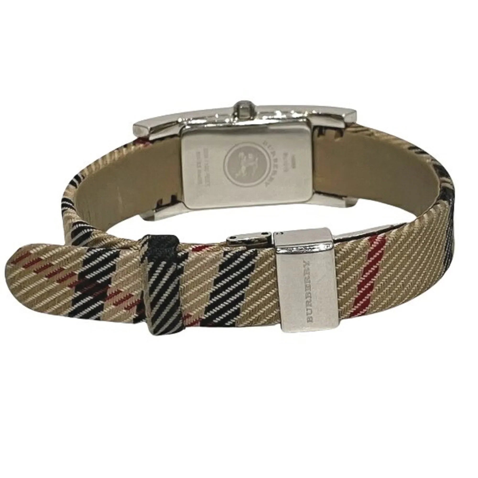 Pre-Owned Burberry BU1015 Quartz Check Square Watch Women's (Good)