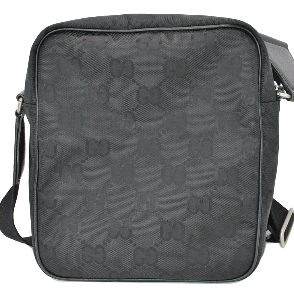 Pre-owned GUCCI Off The Grid GG Monogram Nylon Shoulder Bag Black 625858