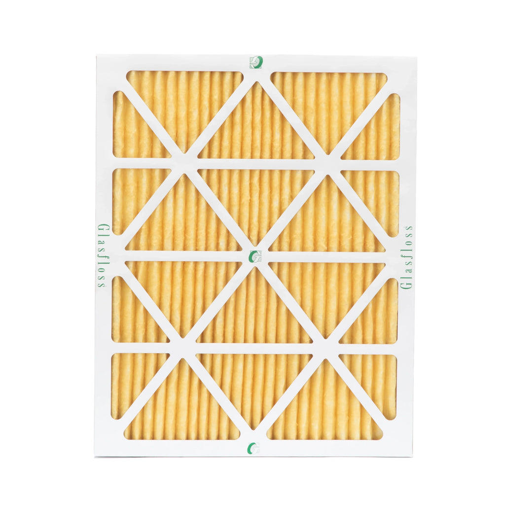 6 Pack of 18x20x1 MERV 11 Pleated Air Filters by Glasfloss. Actual Size: 17-1/2 x 19-1/2 x 7/8