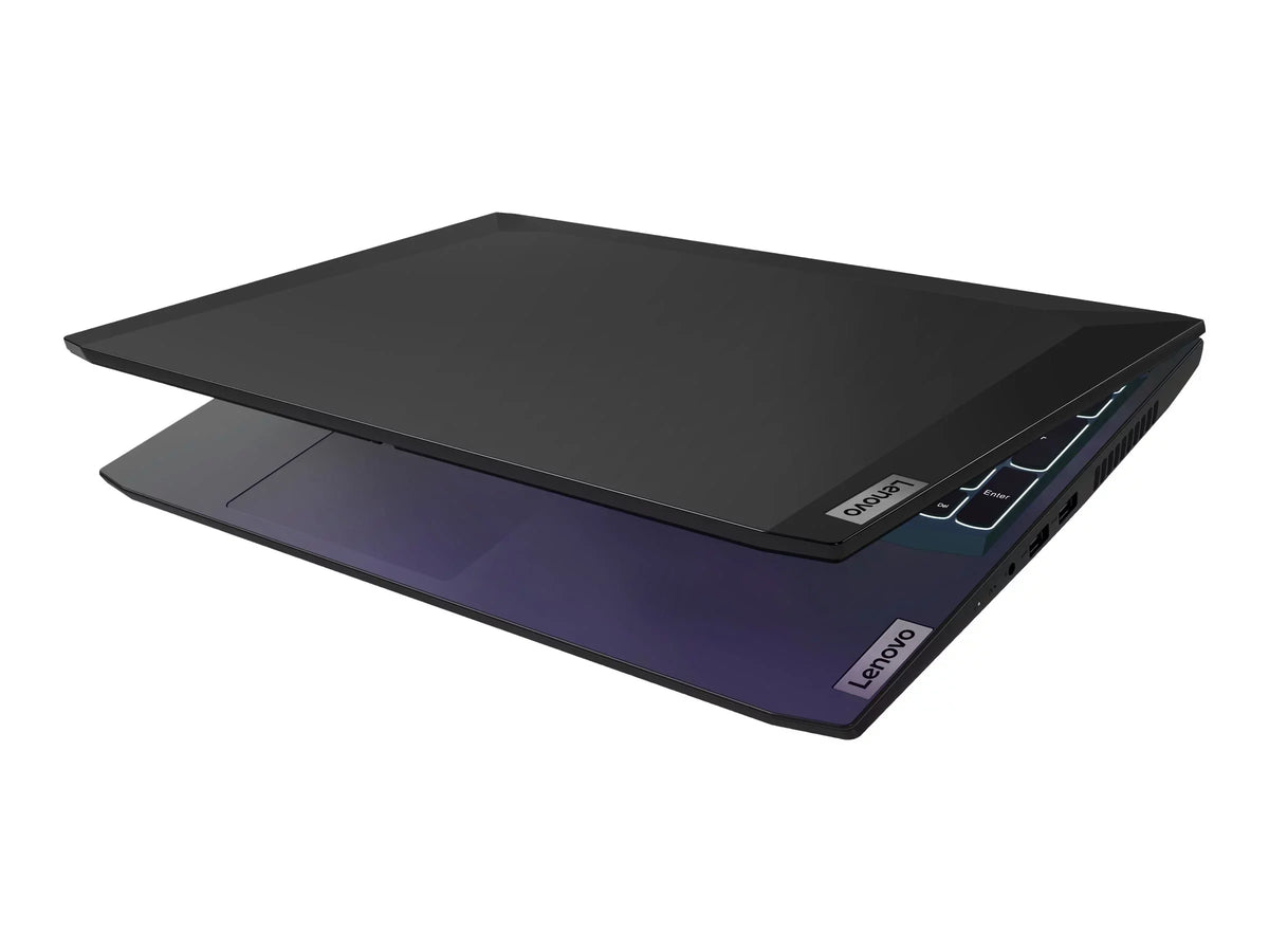 Lenovo IdeaPad Gaming 3 15ACH6 82K2 - 180-degree hinge design - AMD Ryzen 7 - 5800H / up to 4.4 GHz - Win 10 Home 64-bit - GF RTX 3050  - 16 GB RAM - 512 GB SSD NVMe - 15.6" IPS 1920 x 1080 (Full HD) @ 120 Hz - 802.11a/b/g/n/ac/ax - shadow black - kb