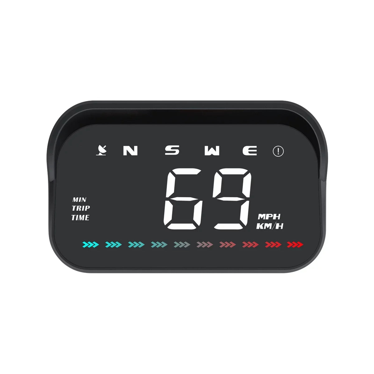 Apexeon Heads-Up Display GPS Speedometer for Car, Digital Speed & Direction, Travel Time, Distance, Ambient Light, Over-Speed Alert