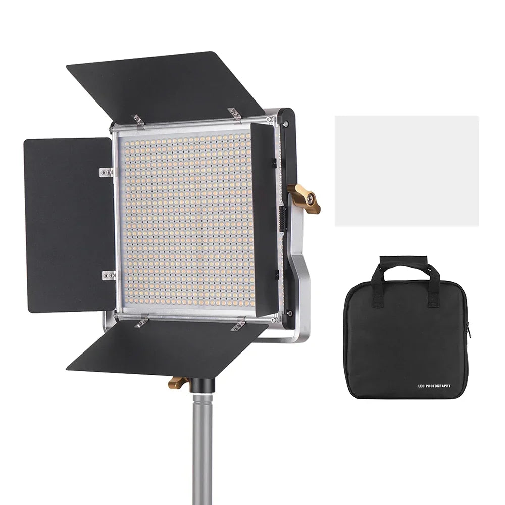 Andoer-2 Photography Lamp,U Barndoor Kit CRI 85+ U Video Dimmable 660 Barndoor Kit Studio Bi-Color Panel 3200-5600K Kit Studio Video Panel 3200-5600K CRI 660 L-ED Bi-Color Professional L-ED Video