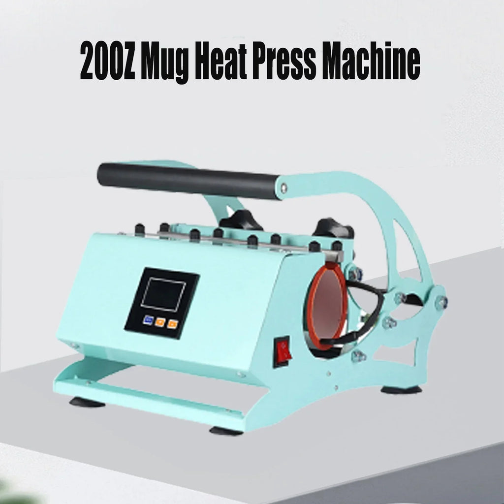 Sublimation Mug Press Machine, Tumbler Heat Press for Straight Tumblers 20OZ Mugs, Cup Baking Machine, DIY Heating Transfer Print with Temperature Time Setting,Green