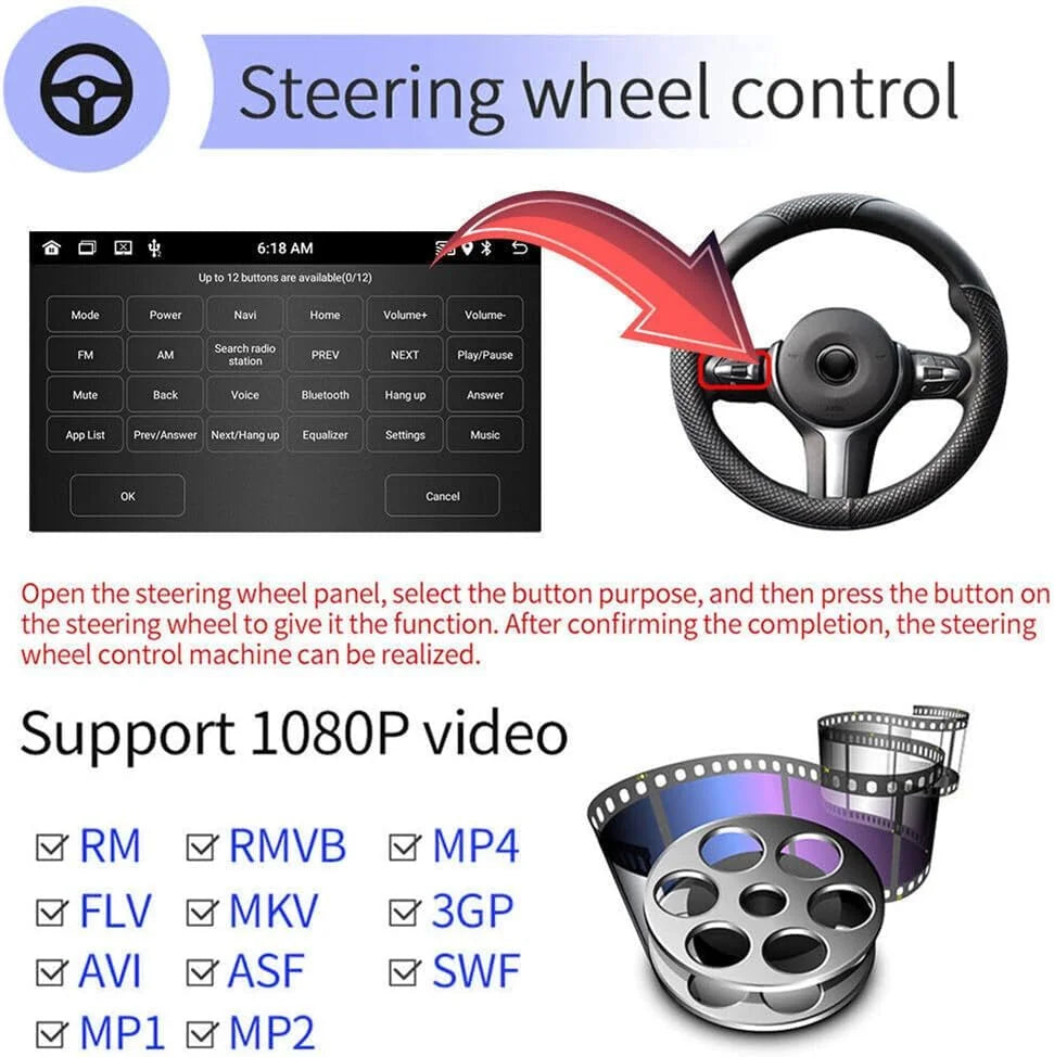 THONZER Android 11.0 Double Din Car Stereo for Toyot-a Camry 2000-2006 9 Inch HD Touchscreen in-Dash GPS Navigation with CarPlay Android Auto Bluetooth/FM Radio/RDS/WiFi/Mirror-Link(2G+32G)