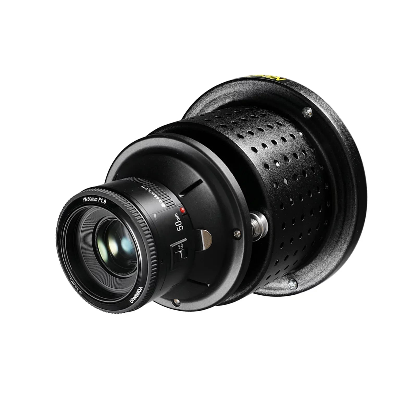 NiceFoto SN-29 Flash Concentrator Conical Snoot Video  Art Styling Snoot with YONGNUO YN50mm F1.8 Lens Bowens Mount Photographic Equipment Accessories