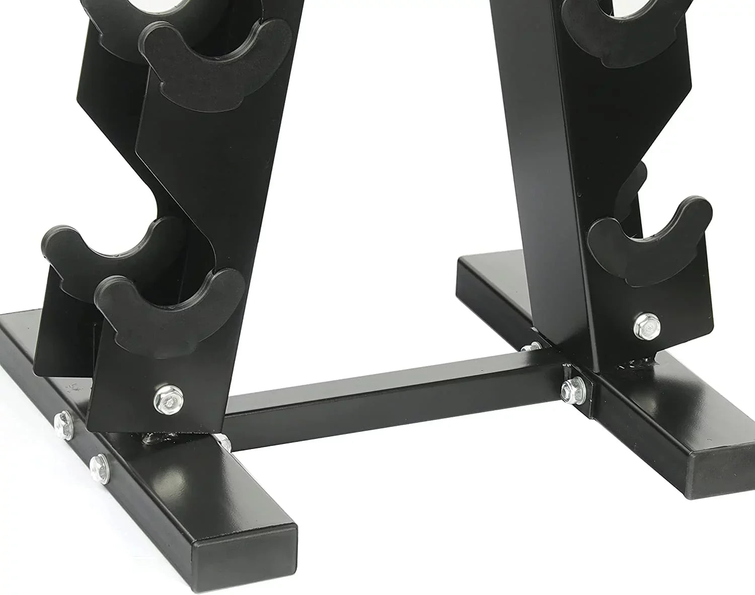 150 Pound Hex Dumbbell Set with Rubber Coated Dumbbells and Rack