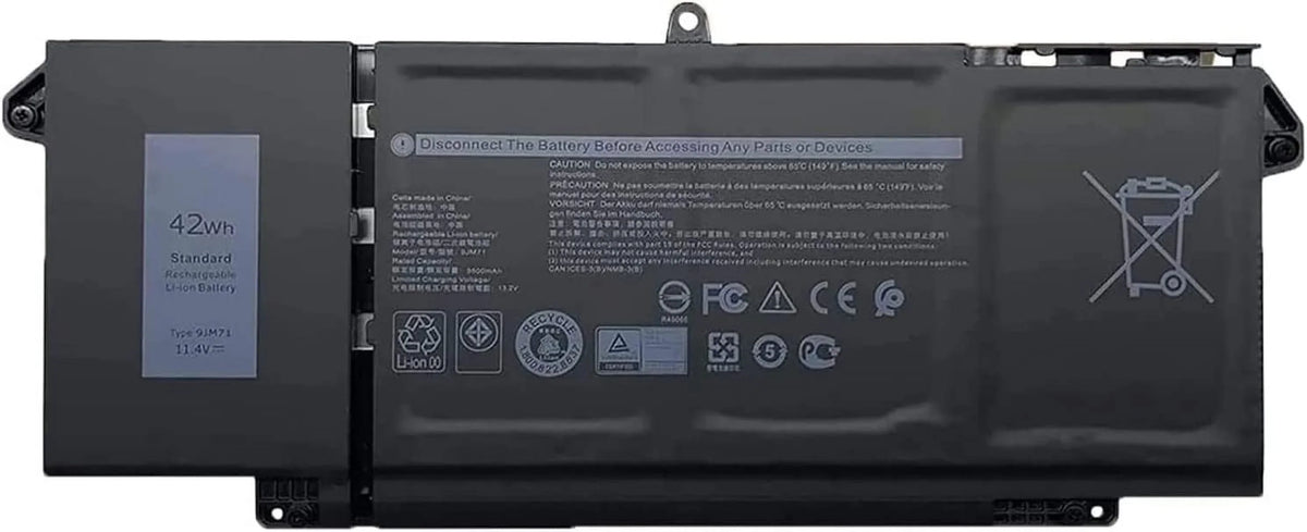9JM71 HDGJ8 MHR4G 7FMXV TN2GY 4M1JN 1PP63 Laptop Battery Replacement for Dell Latitude 5320 7320 7420 7520 7520 7520 Series (11.4V 42Wh)