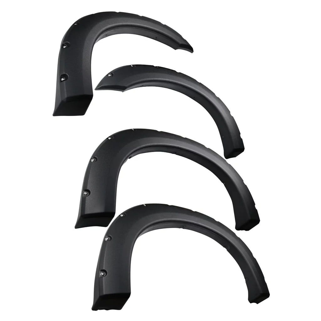 Tyger Auto TG-FF8F4097 for for 1999-2005 Ford F250 F350 Super Duty (ONLY Fit Styleside Models) | Black Rugged-Textured Pocket Bolt-Riveted Style Fender Flare Set, 4 Piece
