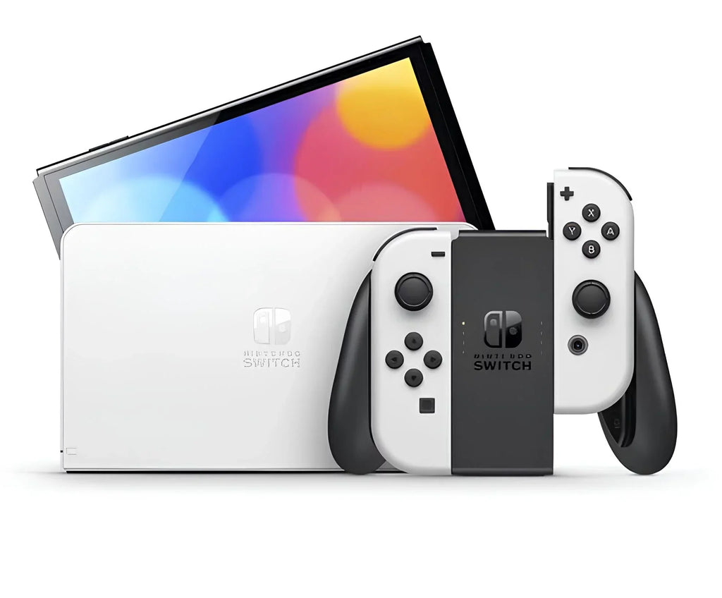 Nintendo Switch OLED White - Mario Kart 8 Deluxe - Character Group Luigi, Peach + 128GB Card & More