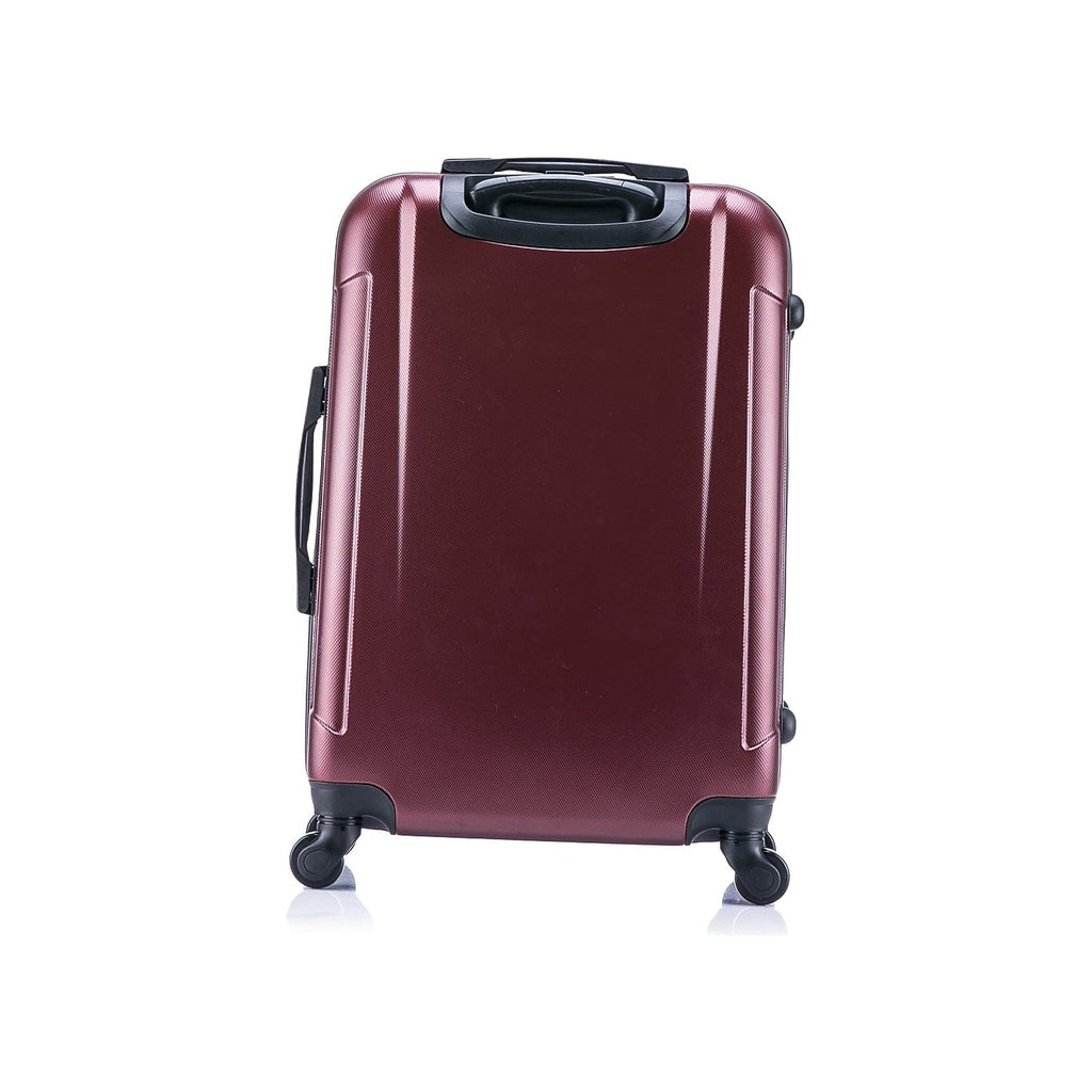 InUSA Pilot Large Plastic 4-Wheel Spinner Luggage Wine (IUPIL00L-WIN)