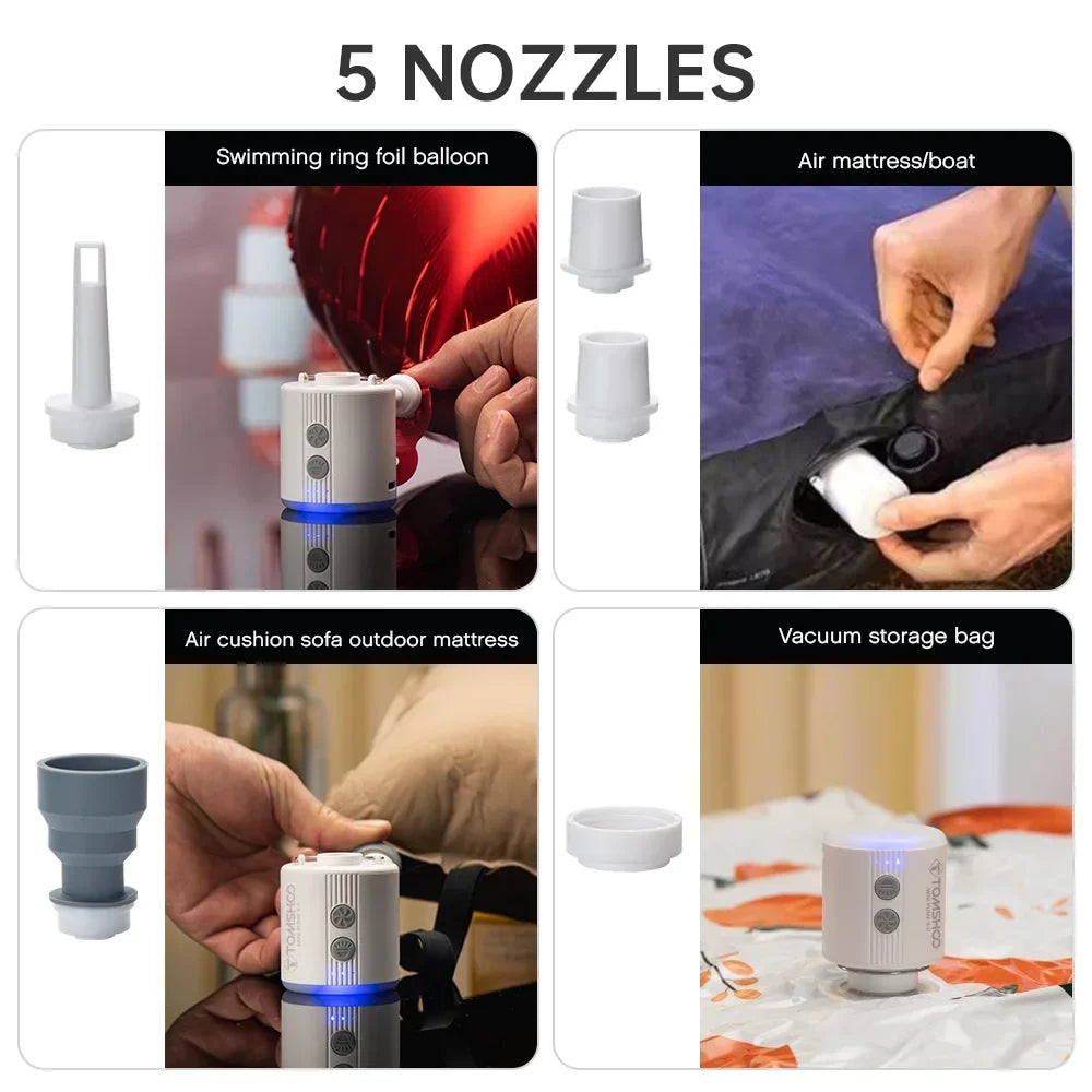 Electric inflator,Pool Air Bed Inflator Pool Air Pump With Led Air Pump Adben Siuke Rusuo Inflator Portable Buzhi Led Reable Inflator Huiop