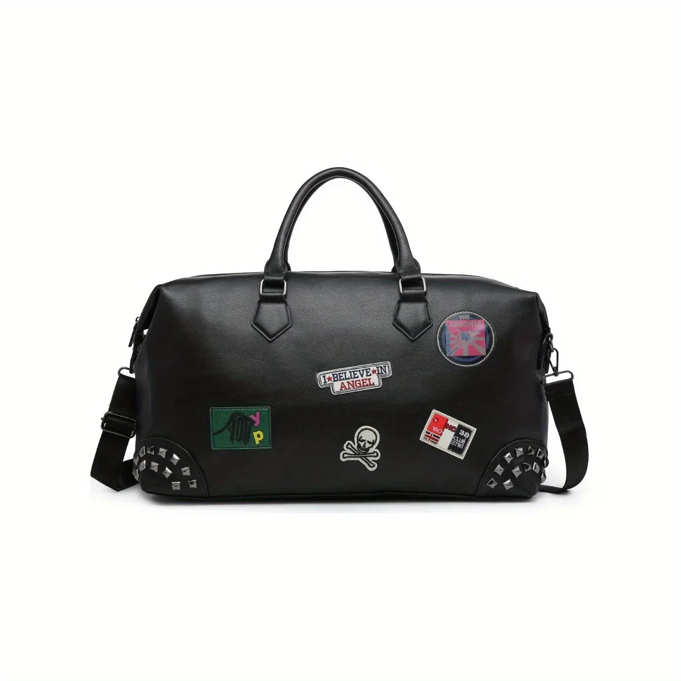 MICHROE Travel Bag  Large Tote Crossbody Handbag  PU Leather Weekender Duffel Bag