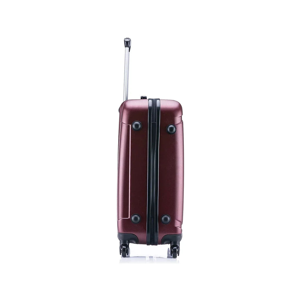 InUSA Pilot Large Plastic 4-Wheel Spinner Luggage Wine (IUPIL00L-WIN)