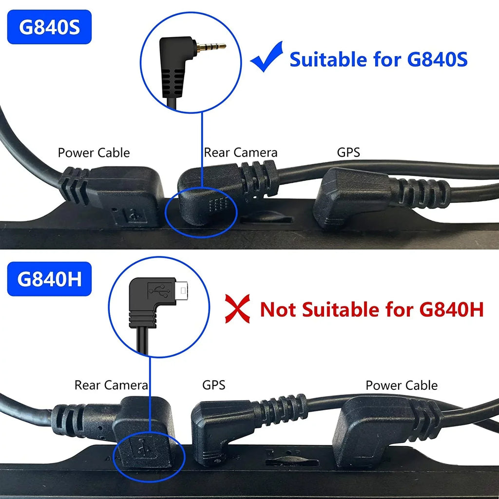 33Feet Rear Camera Extension Cord Cable (4 pin,2.5mm) for G840S / G840H / G850 / G900 / T10 Plus, not Suitable