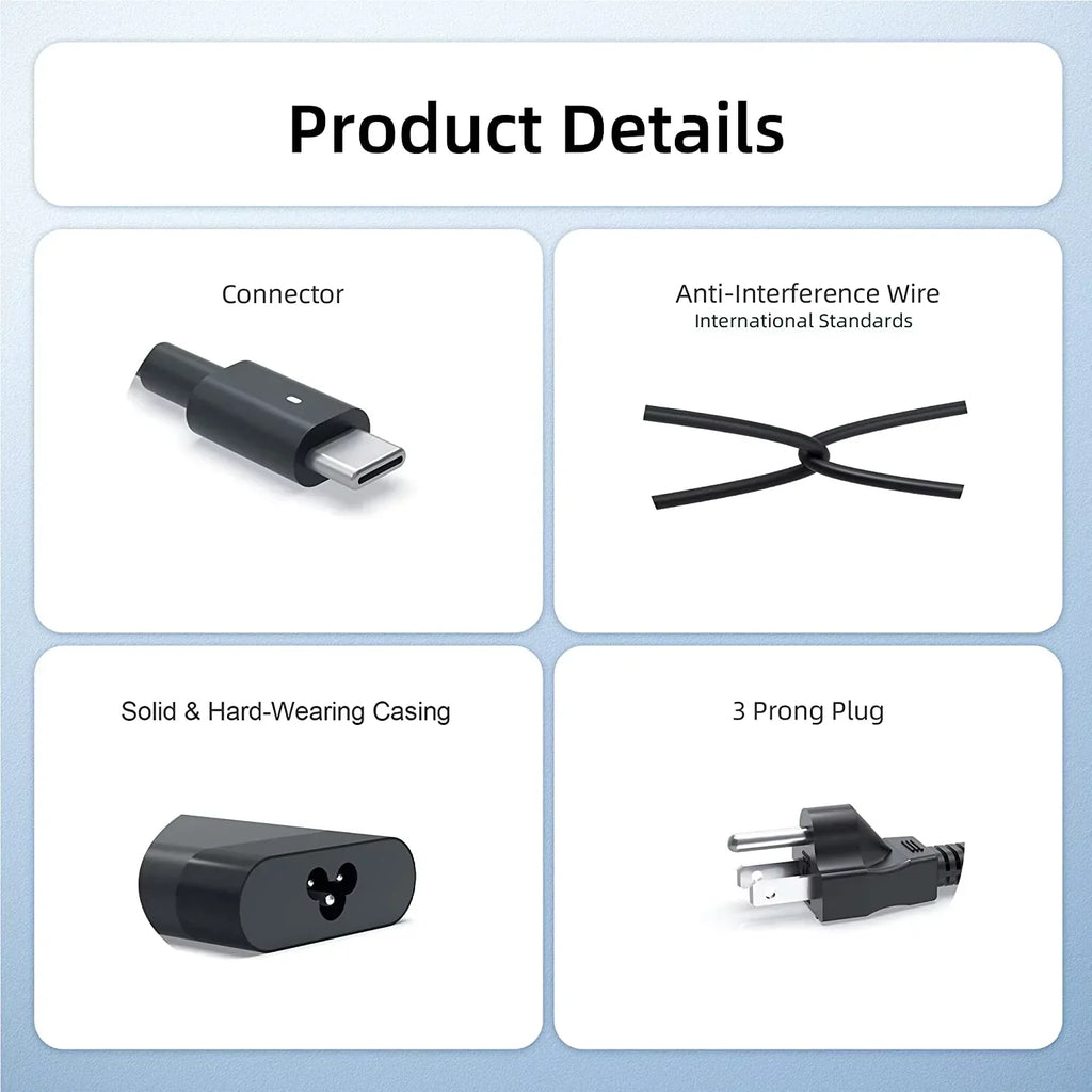 90W USBC Type C AC Adapter for Dell XPS 13 9370, 15 9560, Precision 5550, 5750, 3540 LA90PM170