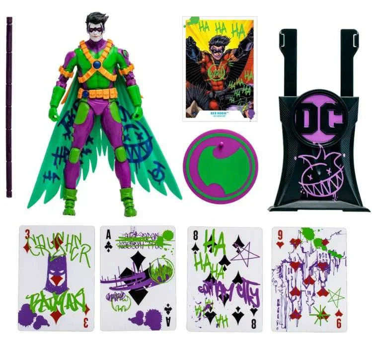 Mcfarlane Toys DC Multiverse Red Robin Jokerized Gold Label Action Figure