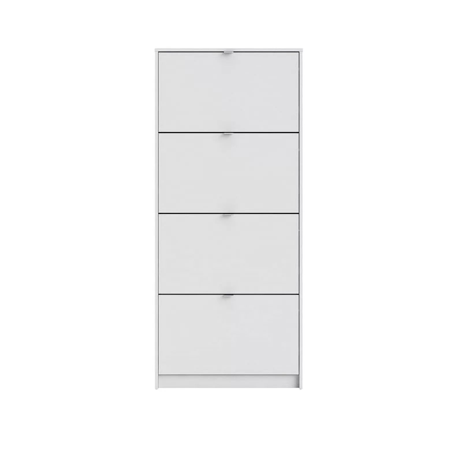 Allora Contemporary 4 Drawer Shoe Cabinet in White