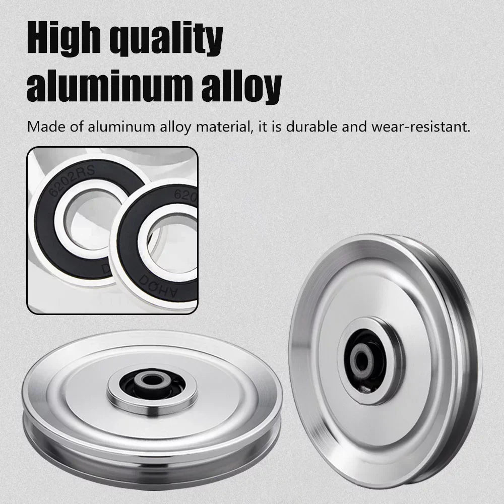 1Pack 120mm/4.72in Universal Nylon Bearing Pulley Wheel Replace for Gym Equipment Part Cable Merchine, Universal Wearproof Abration Bearing, Gym Equipment and Garage Door Pulley System