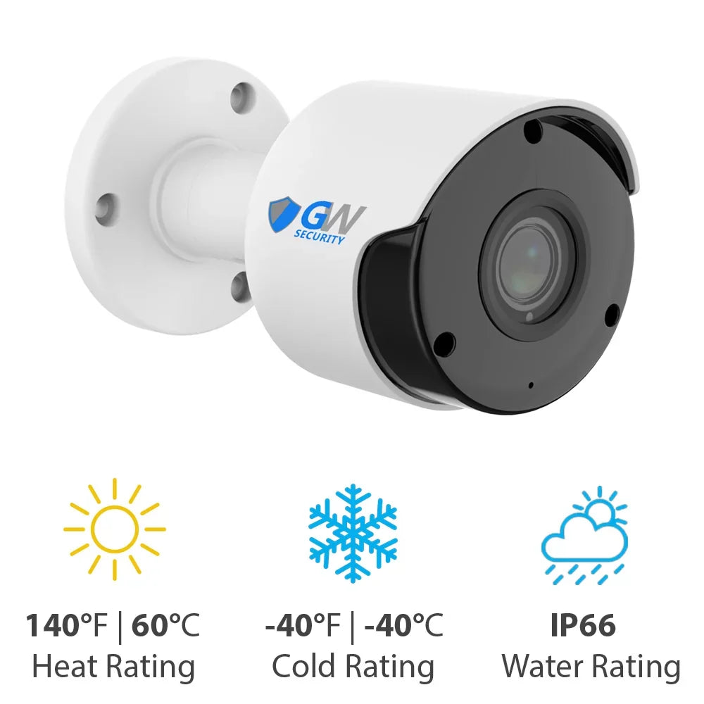 GW Security 8MP Security Camera System Outdoor with AI Face/Human/Vehicle Detection, 8 Channel 4K DVR and 4 x 3840TVL 8MP Microphone Home CCTV Cameras, Smart AI Alert & Playback, 1TB Hard Drive