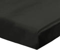 HAOFEI Luxury Mulberry Silk Fitted Sheet 19 Momme Seamless, Queen, Black