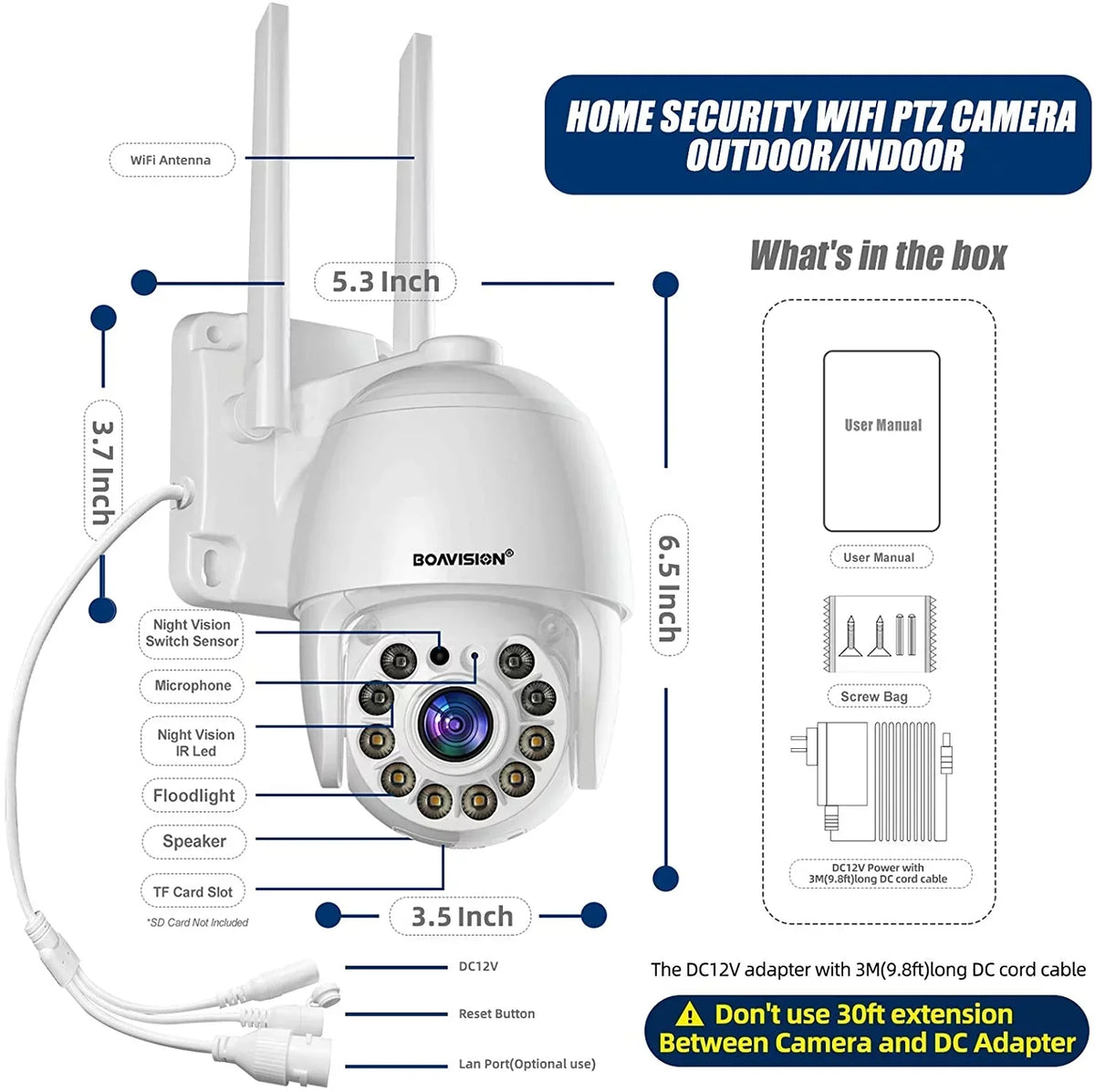 Motion tracking WiFi PTZ Speed Dome CCTV Camera 1080P Full HD Security IP IR Camera