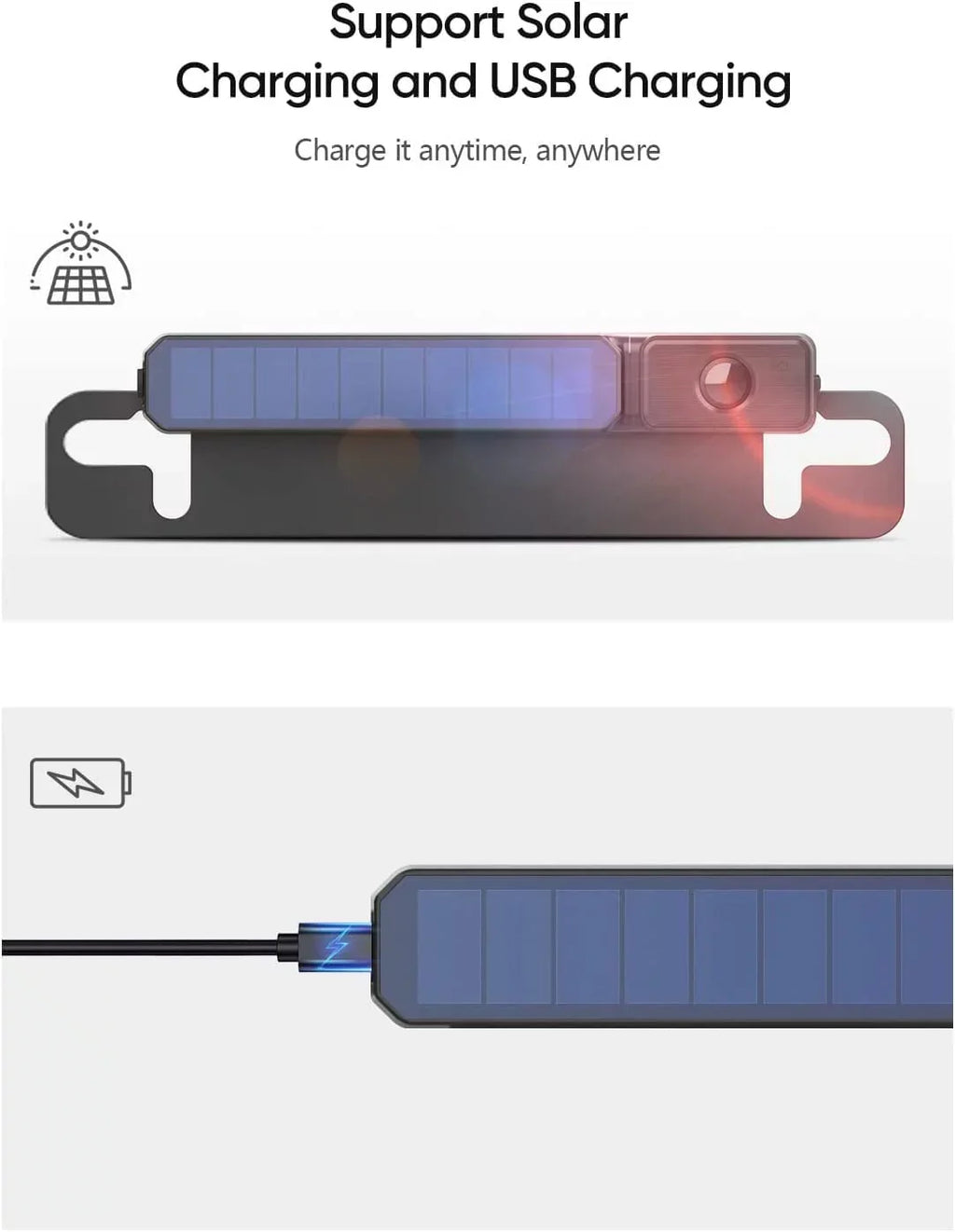Foxpark Solar RV Backup Camera Reverse Camera with Dual Camera for Campervans, 1080P Rear View Back Up Dual Camera System for Five-Wheeled Trailer Motorhome