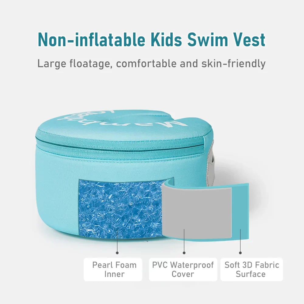 Mambobaby Mambobaby 3-in-1 Non-inflatable Kids Swim Vest  Jackets for Kids Boys Girls Swim Vest with Detachable Chest & Arm Rings for Age 3-6 Years Kids